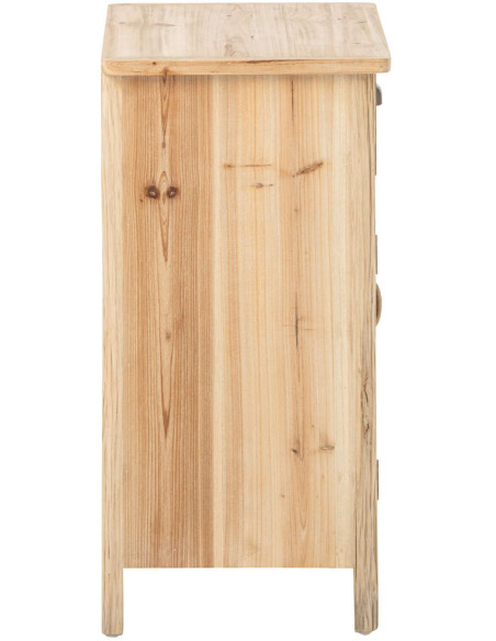 Table de chevet vitrée en pin naturel 45,5x36,5x71,5 cm Orvanelle J-Line - 6