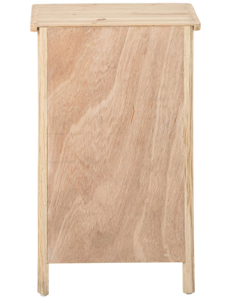 Table de chevet vitrée en pin naturel 45,5x36,5x71,5 cm Orvanelle J-Line - 7
