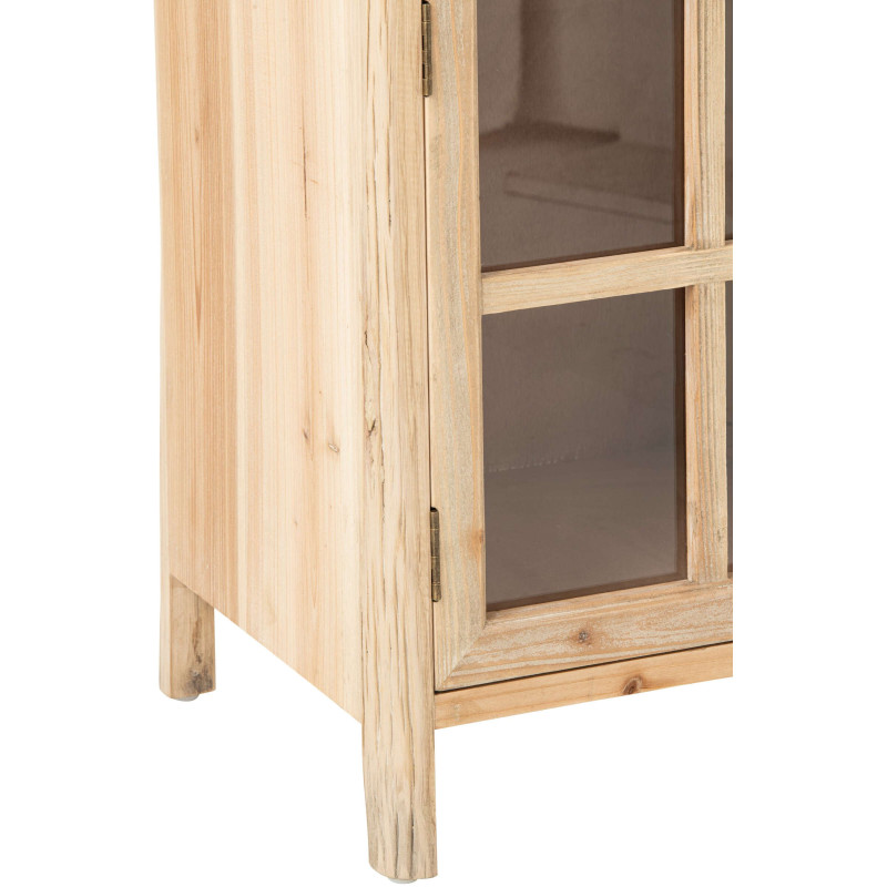 Table de chevet vitrée en pin naturel 45,5x36,5x71,5 cm Orvanelle J-Line - 5