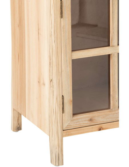 Table de chevet vitrée en pin naturel 45,5x36,5x71,5 cm Orvanelle J-Line - 5