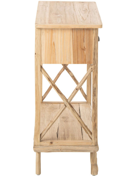 Console d’entrée 3 tiroirs en pin naturel 92x35,5x79,5 cm Orvanelle J-Line - 6