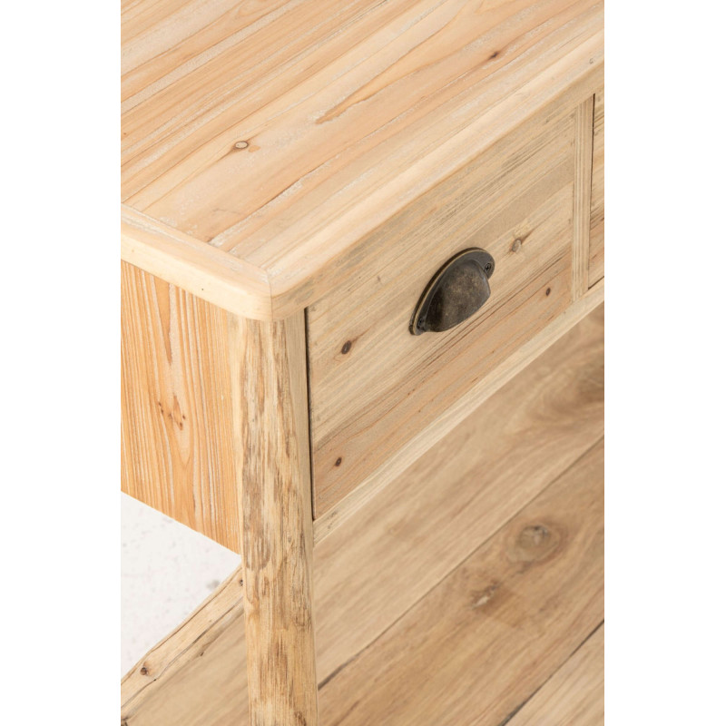 Console d’entrée 3 tiroirs en pin naturel 92x35,5x79,5 cm Orvanelle J-Line - 4