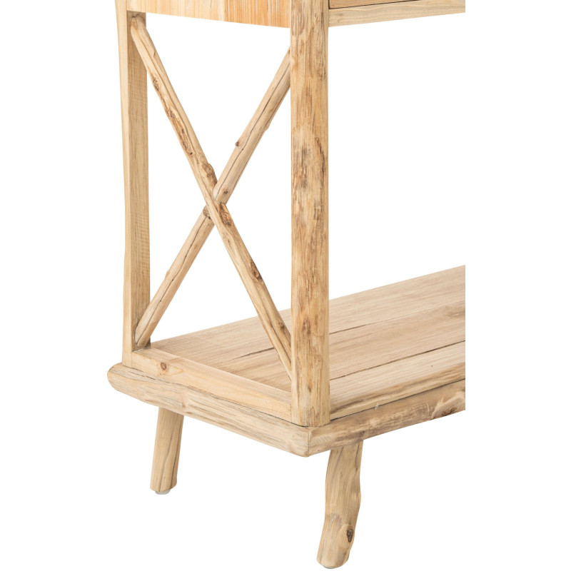 Console d’entrée 3 tiroirs en pin naturel 92x35,5x79,5 cm Orvanelle J-Line - 5