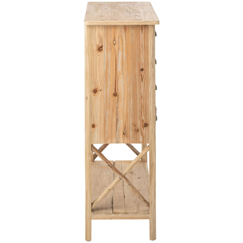 Commode 12 tiroirs en pin naturel 100,5x36,5x104,5 cm Orvanelle J-Line - 7