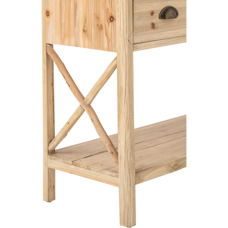 Commode 12 tiroirs en pin naturel 100,5x36,5x104,5 cm Orvanelle J-Line - 6