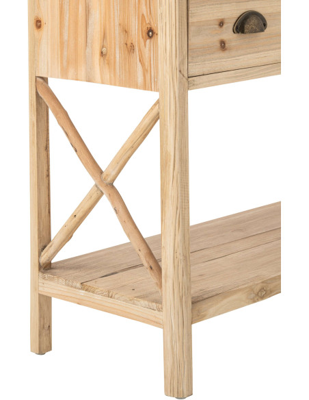 Commode 12 tiroirs en pin naturel 100,5x36,5x104,5 cm Orvanelle J-Line - 6