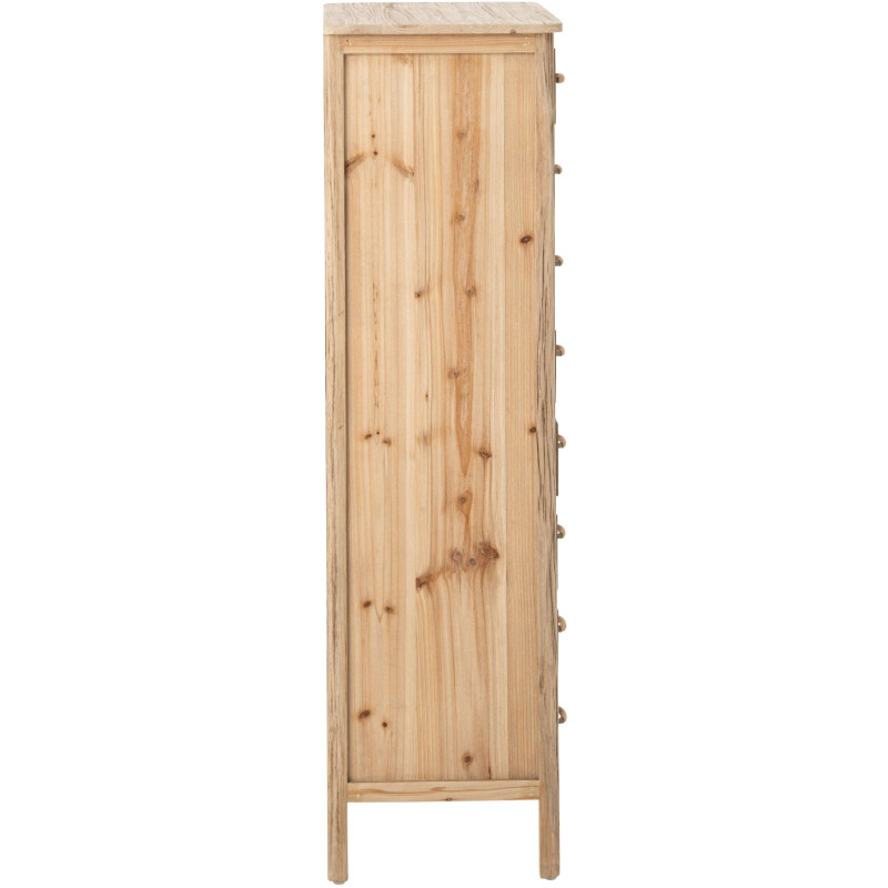 Chiffonnier 16 tiroirs en pin naturel 66x36x127 cm Orvanelle J-Line - 6