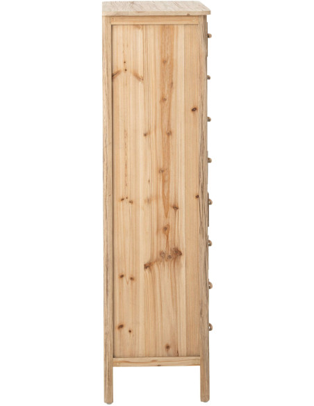 Chiffonnier 16 tiroirs en pin naturel 66x36x127 cm Orvanelle J-Line - 6