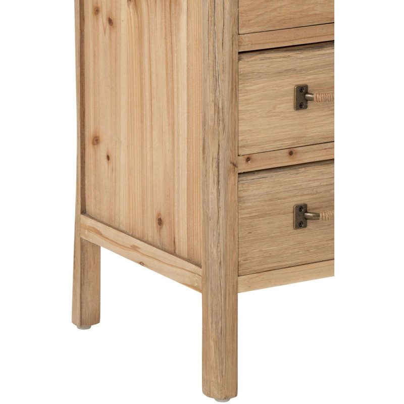 Chiffonnier 16 tiroirs en pin naturel 66x36x127 cm Orvanelle J-Line - 5
