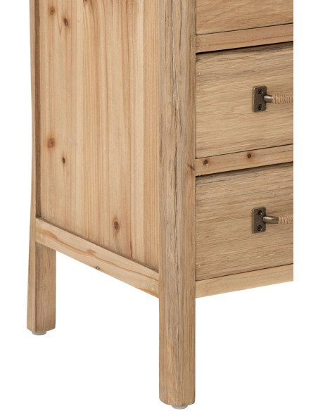 Chiffonnier 16 tiroirs en pin naturel 66x36x127 cm Orvanelle J-Line - 5