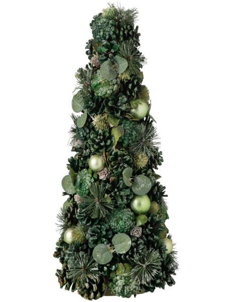 Sapin de Noël décoratif pommes de pin 50 cm Hivernélia J-Line - 1