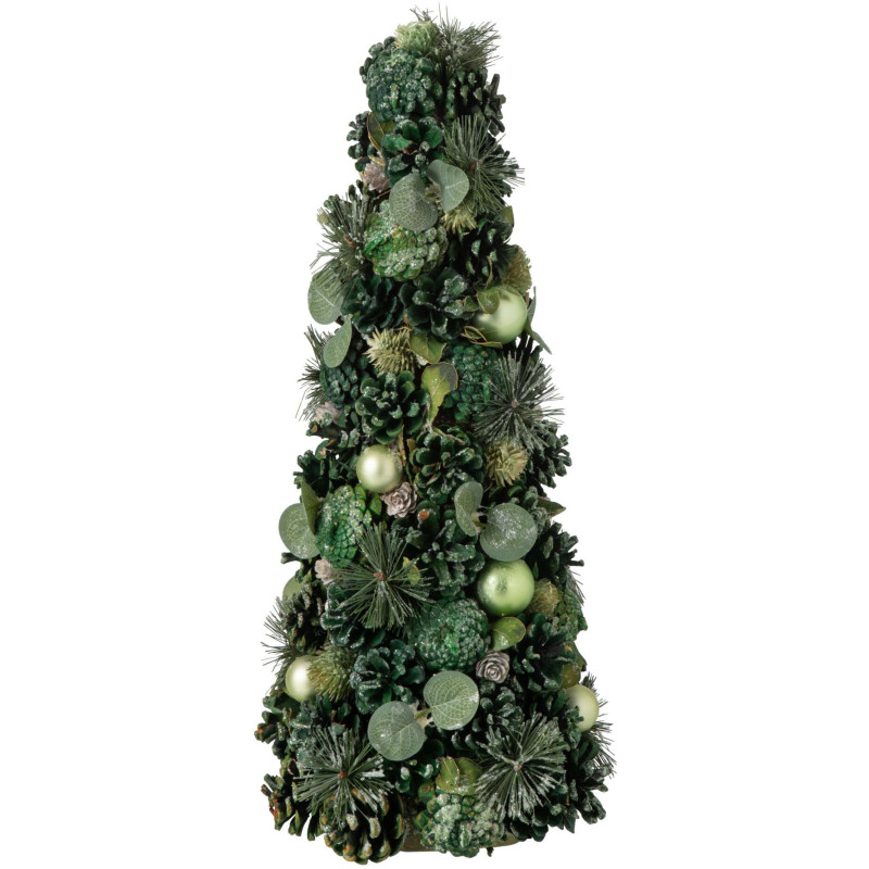 Sapin de Noël décoratif pommes de pin 50 cm Hivernélia J-Line - 1