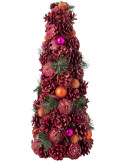 Sapin de Noël artificiel rose orange 50 cm Hivernélia