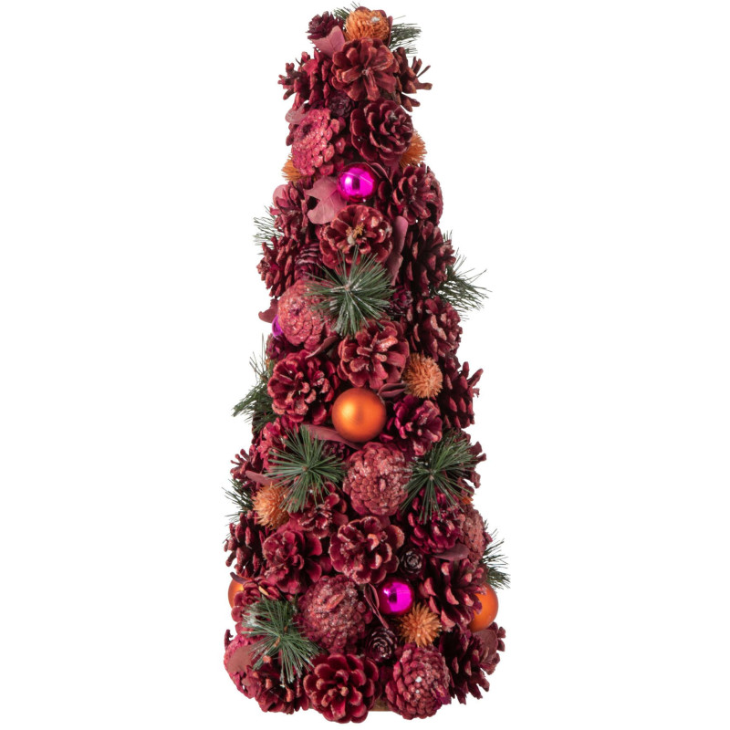 Sapin de Noël artificiel rose orange 50 cm Hivernélia J-Line - 1