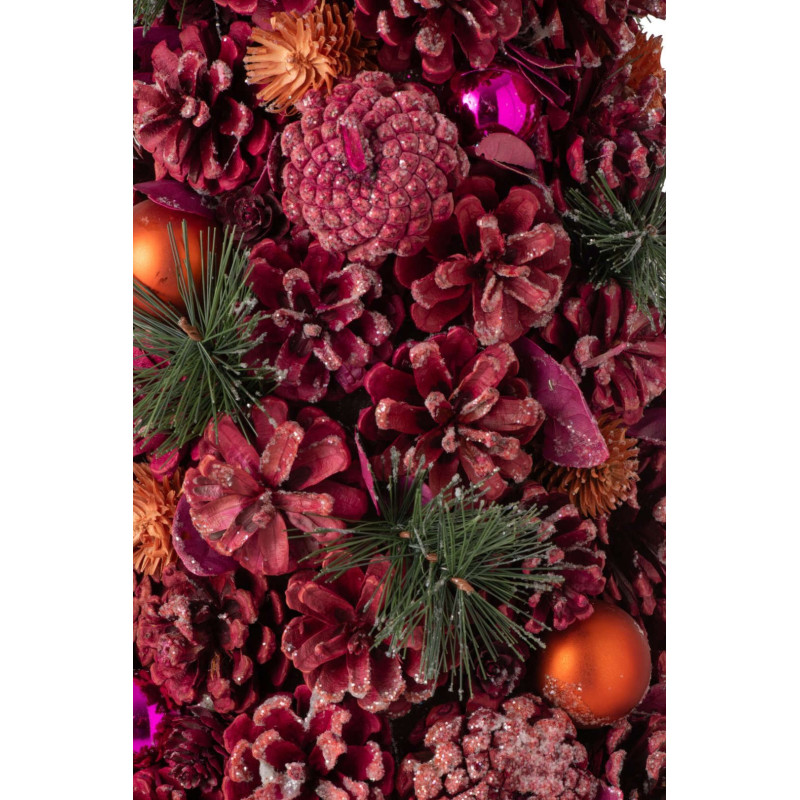 Sapin de Noël artificiel rose orange 70 cm Hivernélia J-Line - 2