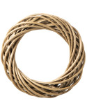 Couronne décorative en osier naturel 30 cm Vannorise