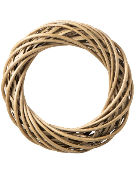 Couronne décorative en osier naturel 30 cm Vannorise