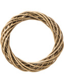 Couronne décorative en osier naturel 39 cm Vannorise