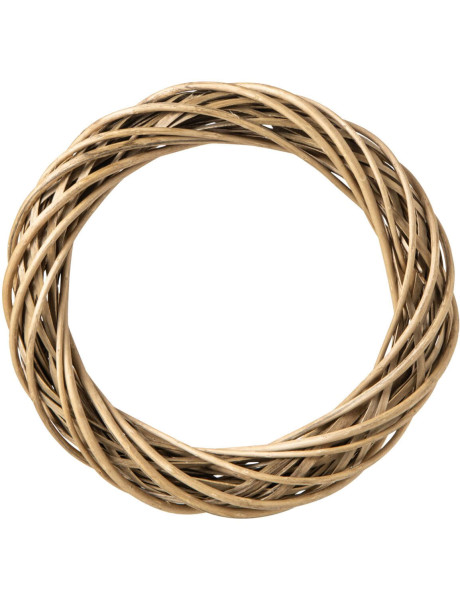 Couronne décorative en osier naturel 39 cm Vannorise J-Line - 1