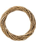 Grande couronne décorative en osier naturel 50 cm Vannorise