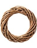 Couronne décorative osier brun 30 cm Vannorise