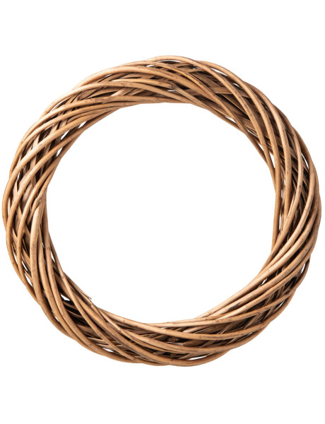 Grande couronne décorative osier brun 50 cm Vannorise J-Line - 1