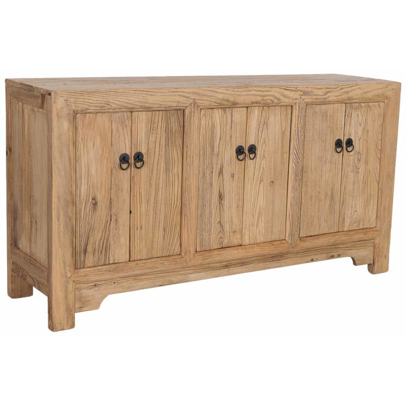 Buffet 6 portes bois d’orme beige 160x45x84 cm Ormavelle  - 1