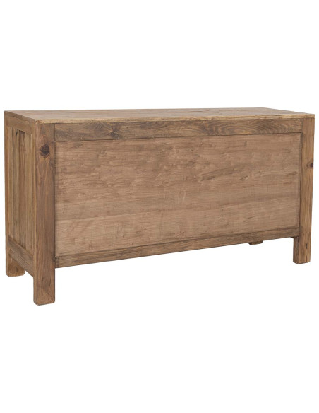Buffet 6 portes bois d’orme beige 160x45x84 cm Ormavelle  - 11