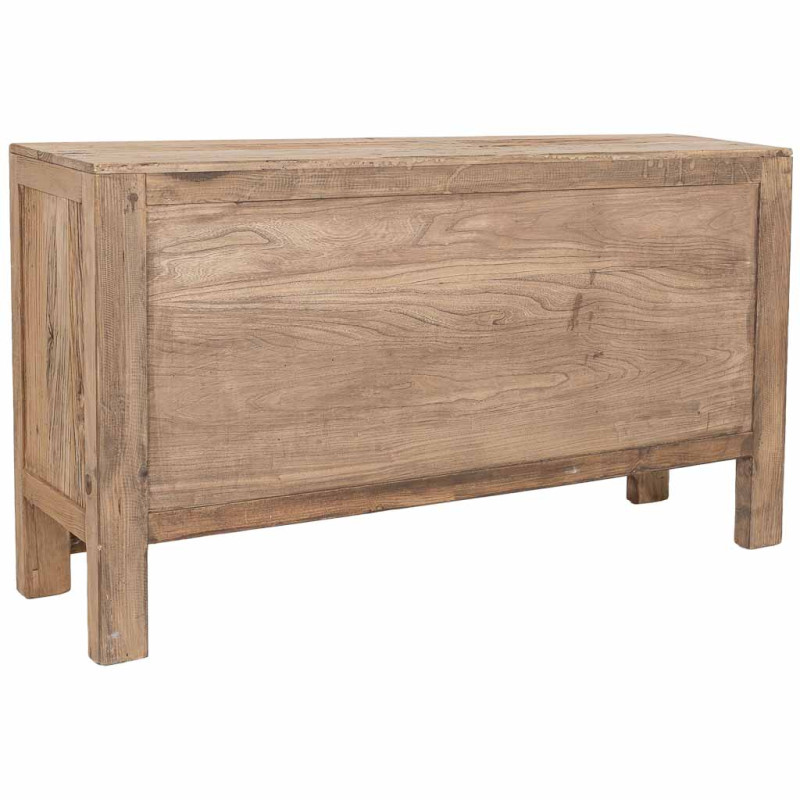 Buffet bas bois d’orme 2 portes 3 tiroirs 145 cm Ormavelle  - 12