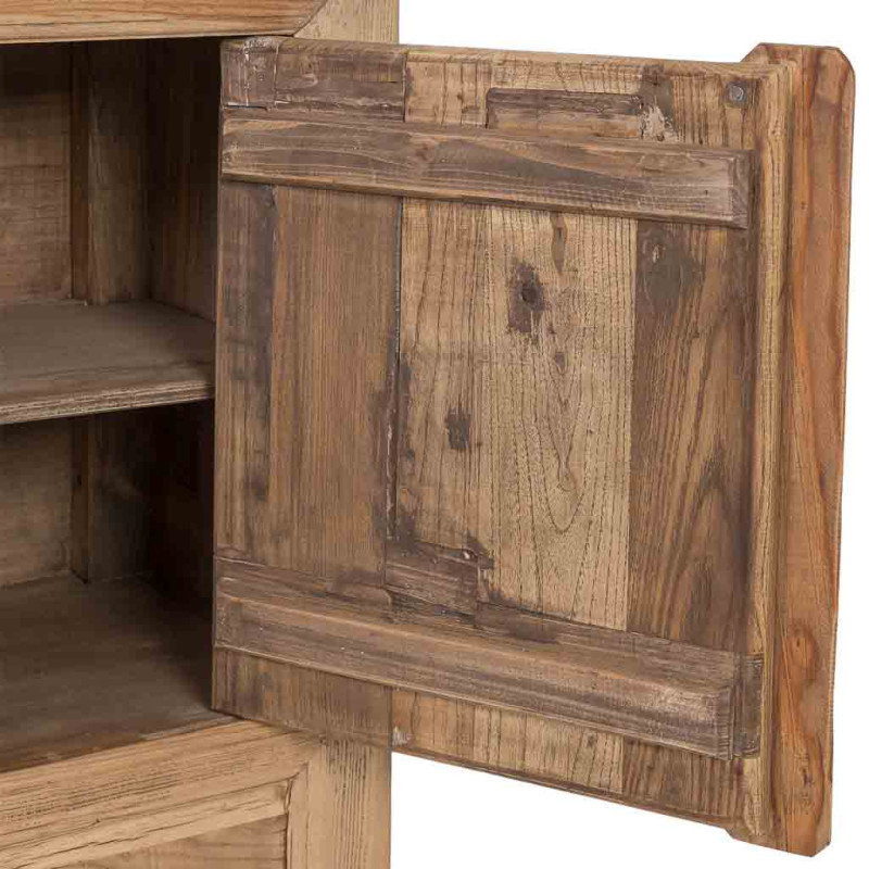 Buffet bas bois d’orme 2 portes 3 tiroirs 145 cm Ormavelle  - 5