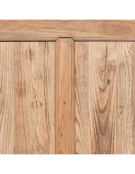 Buffet bas bois d’orme 2 portes 3 tiroirs 145 cm Ormavelle  - 7