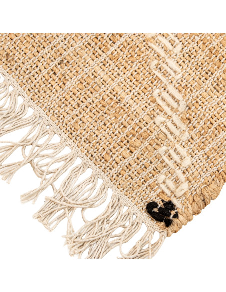 Tapis jute coton naturel losanges berbère 120x170 cm Tazrane  - 2