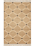 Tapis jute coton naturel losanges berbère 120x170 cm Tazrane