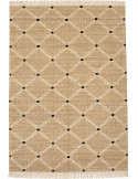 Tapis jute coton naturel losanges berbère 160x230 cm Tazrane