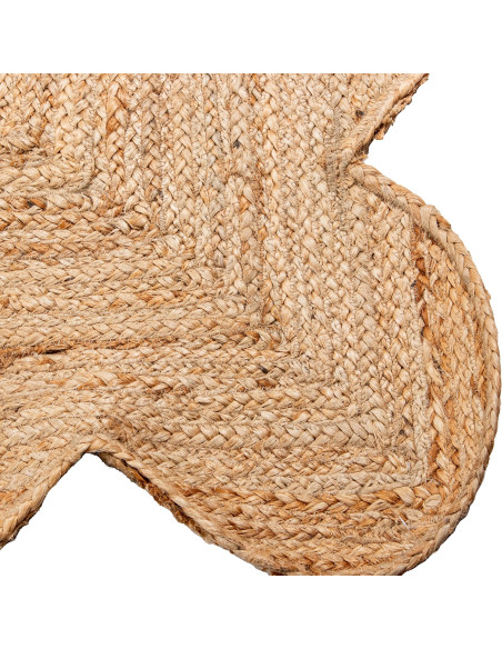 Tapis jute naturel bord festonné 120x170 cm Varellia  - 5