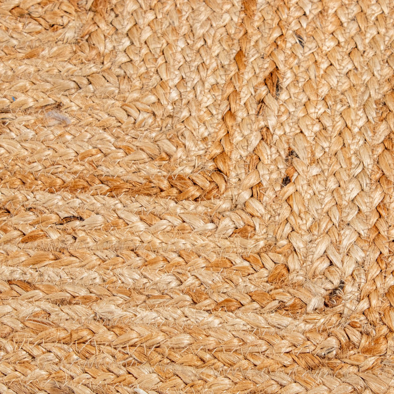 Grand tapis jute naturel bord festonné 160x230 cm Varellia  - 3