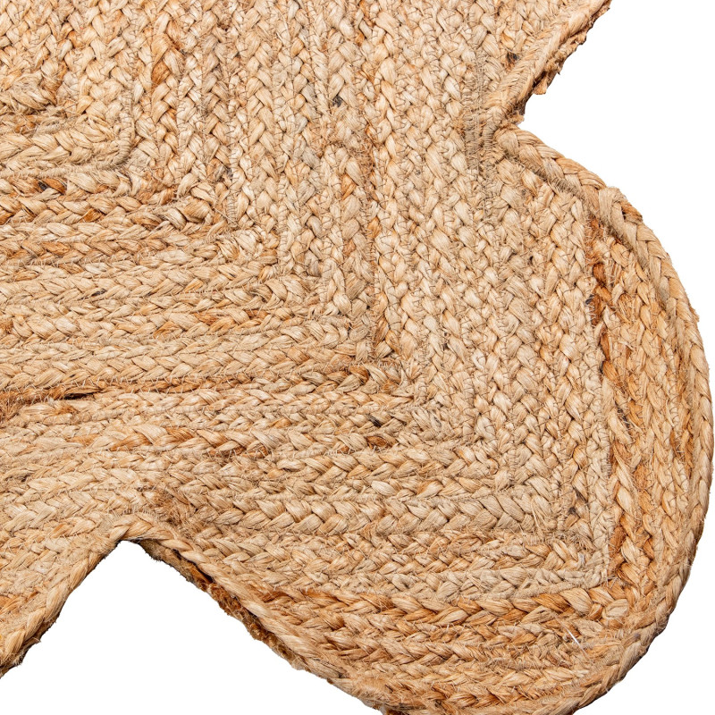 Grand tapis jute naturel bord festonné 160x230 cm Varellia  - 4