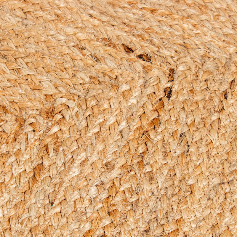 Grand tapis jute naturel bord festonné 160x230 cm Varellia  - 5
