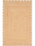 Grand tapis jute naturel bord festonné 160x230 cm Varellia