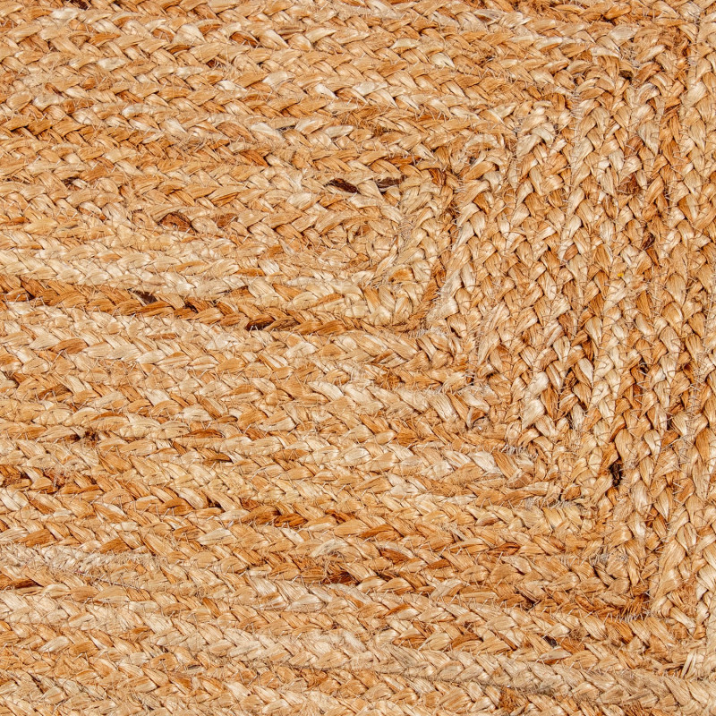 Tapis jute naturel bordure multicolore 120x170 cm Kermavelle  - 6