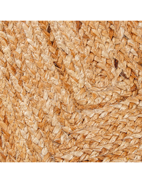 Tapis jute naturel bordure multicolore 120x170 cm Kermavelle  - 5