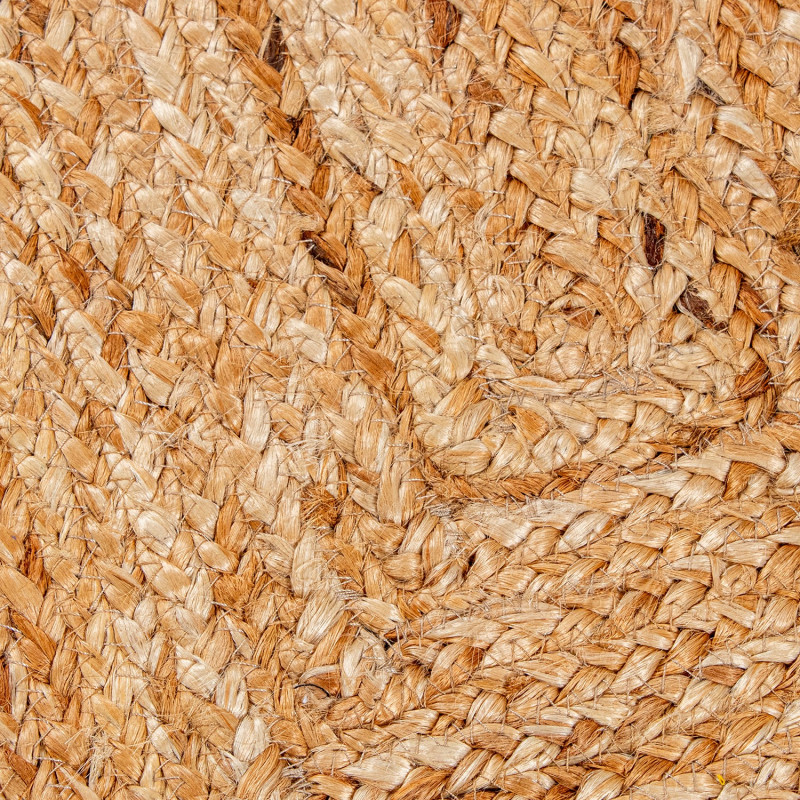 Grand tapis jute naturel bordure multicolore 160x230 cm Kermavelle  - 4