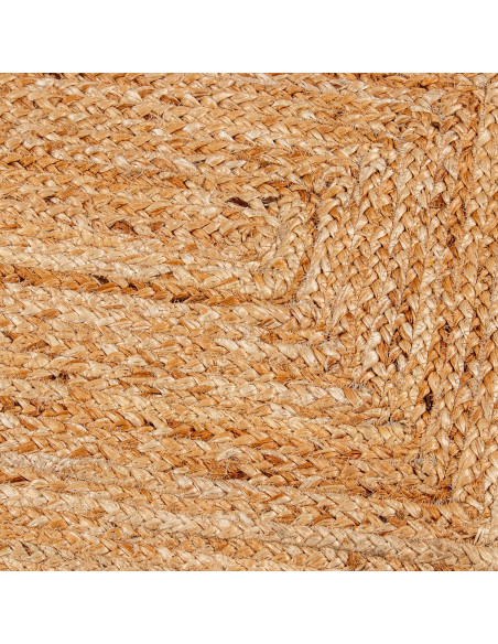 Grand tapis jute naturel bordure multicolore 160x230 cm Kermavelle  - 5