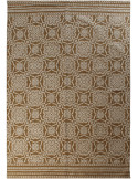 Tapis coton imprimé marron écru 140x200 cm Névarka