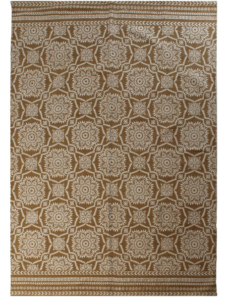 Tapis coton imprimé marron écru 140x200 cm Névarka  - 2