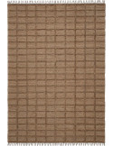 Grand tapis jute coton naturel quadrillé 200x300 cm Tinghir
