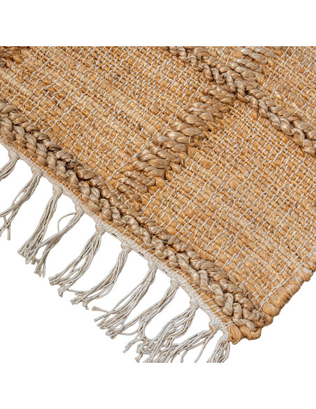 Tapis jute coton naturel quadrillé 160x230 cm Tinghir  - 3