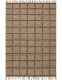 Tapis jute coton naturel quadrillé 120x170 cm Tinghir