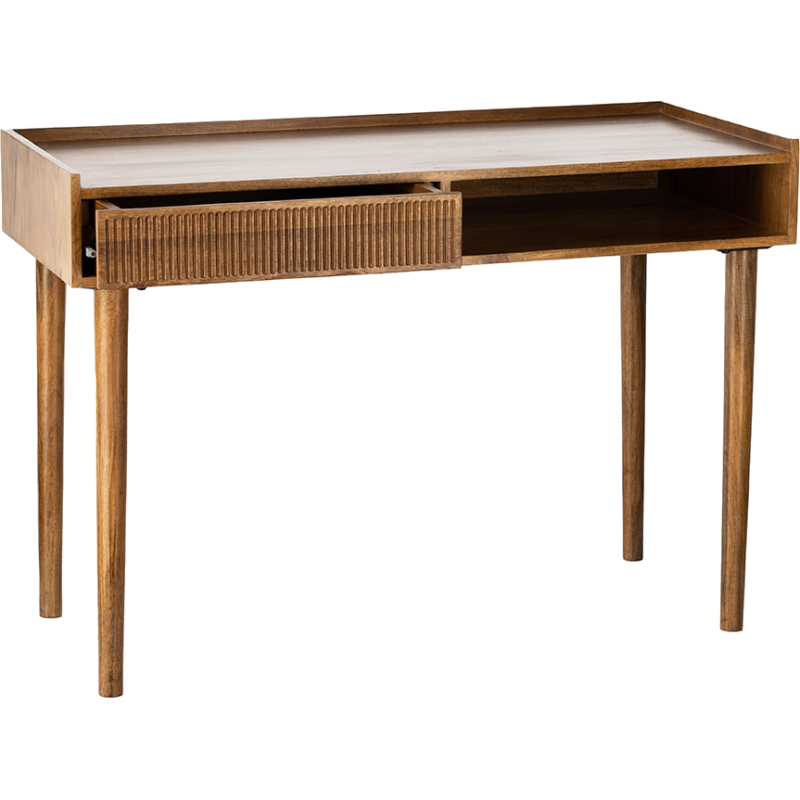 Bureau en bois de manguier avec tiroir 110x50x76 cm Kinara  - 3