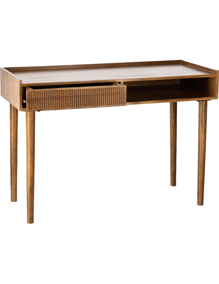 Bureau en bois de manguier avec tiroir 110x50x76 cm Kinara  - 3